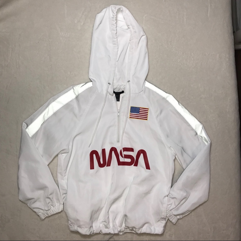 NASA windbreaker half-zip hoodie